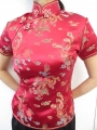 Shanghai blouse dragon/phoenix d.red