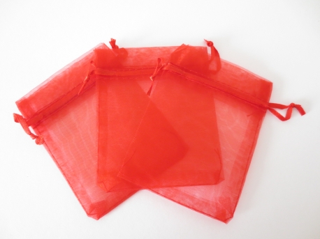 Organza Gift Bag Red 17 x 23cm
