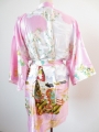Japanese kimono short light pink