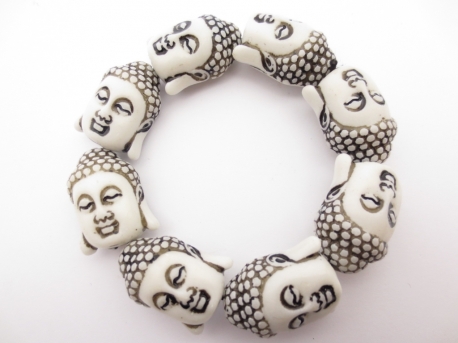 Meditation Buddha bracelace white
