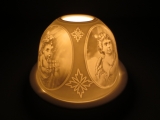 Porcelain Tea Light Holders Cupid Music