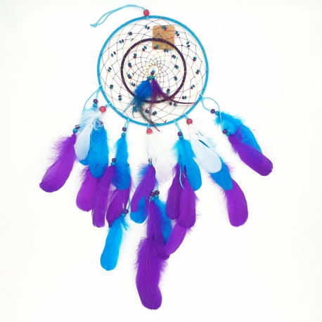 Wholesale - 25cm round Turquoise with beads Dreamcatchers