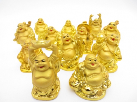 Wholesale -5cm Buddha Set Gold 12 pieces