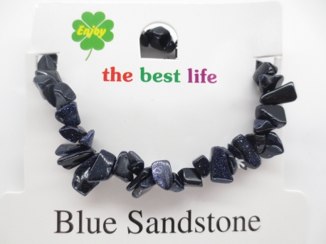 Thin gemstone bracelets Blue Sandstone (12pcs)