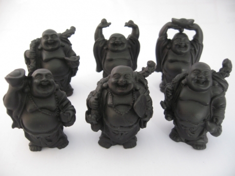 Wholesale - Buddhas set 6 pieces Black