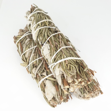 Wholesale - White Sage & Rosemary Smudge 12cm (3 x 30-35 grams)