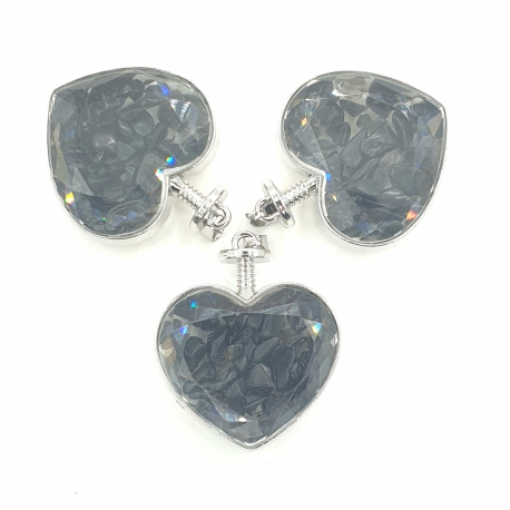 Wholesale - Gemstone Heart Pendant - Onyx
