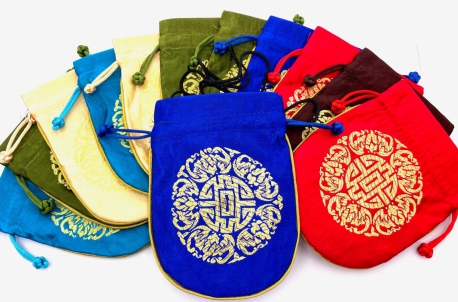 Brocade Pouch with good luck sign (12 pieces)