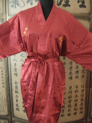 Short kimono dragon (bordeaux red)