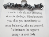 Thin gemstone bracelets Hematite (12 pcs)