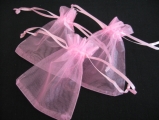 Organza gift bag blanco Pink 7,5 x 10 cm (100 pieces)