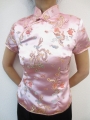 Shanghai blouse dragon/phoenix pink
