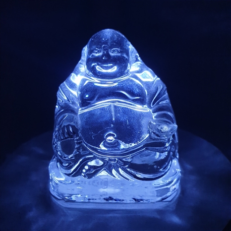 Wholesale - Crystal glass Chinese Buddha with chain