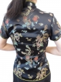 Shanghai blouse dragon/phoenix black/gold
