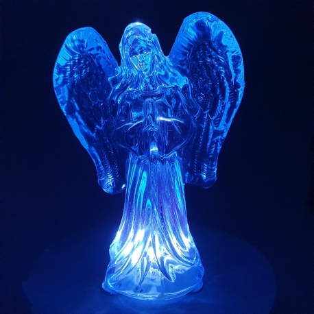 Wholesale - Crystal statue angel praying blue