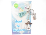 Happy Angel keychain turquoise