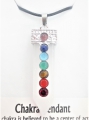 Gemstone Rock Crystal 7 Chakra Pendant Necklace