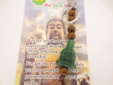 Buddha keychain green