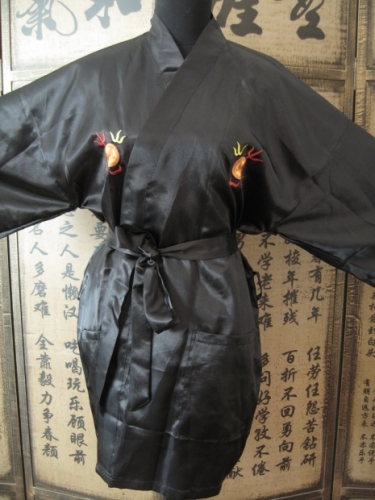 Short kimono dragon (black)