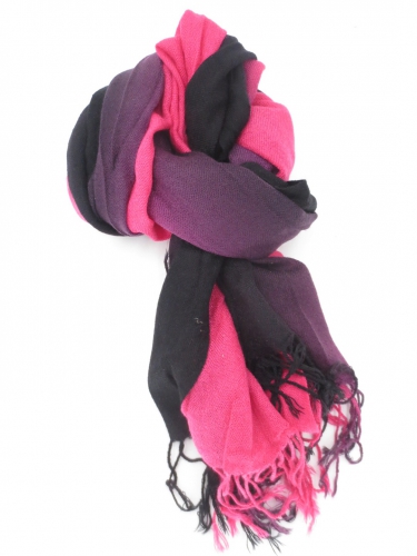 Viscose continuous colours pink/red to black