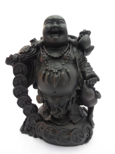 Wholesale - Buddha Black standing with lucky coins