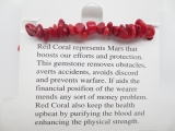 Thin gemstone bracelets Red Coral (12 pcs)