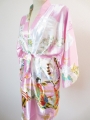 Japanese kimono short light pink