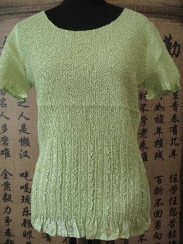 Wrinkle blouse Light Green