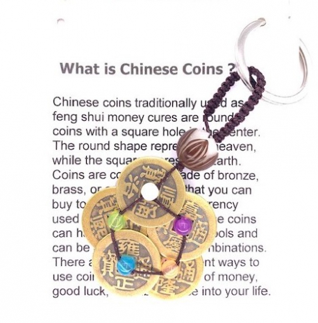 Wholesale - Lucky coins with lotus key ring