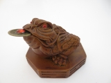 Feng Shui Frog Brown with lucky coin