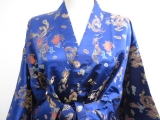 Long Kimono Dragon/Phoenix dark blue