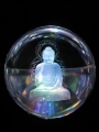 8cm crystal laser buddha ball