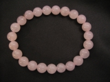 0,8cm gemstone bracelace Rosequartz