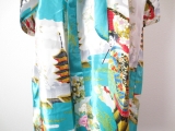 Japanese kimono long turquoise