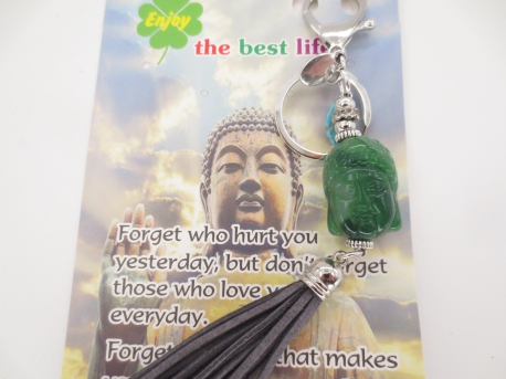 buddhahead keychain green