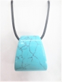 Trapezoid Pendant Necklace - Turquoise