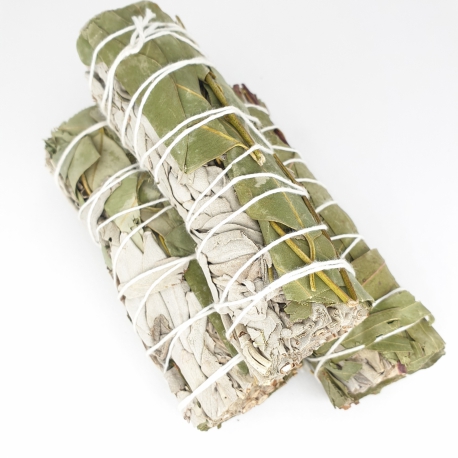 Wholesale - White Sage & Eucalyptus Smudge 12cm (3 x 25-30 gram) 