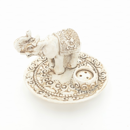 Incense holder white elephant