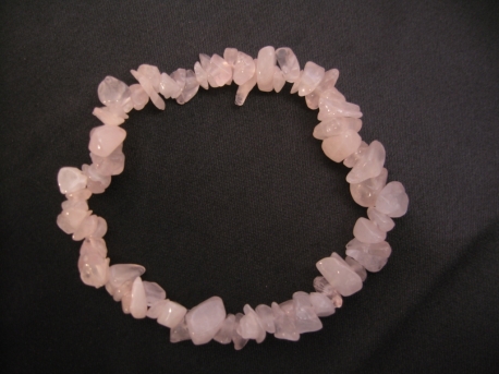 Thin gemstone bracelets Rose Quartz (12 pcs)