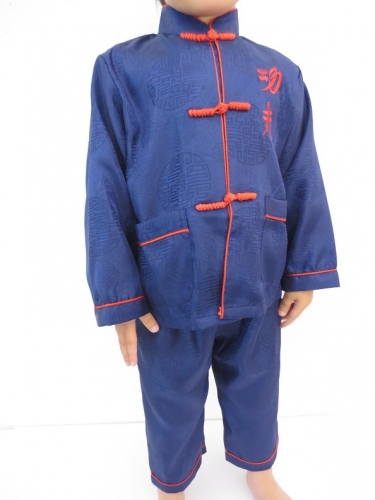 Kids kung fu suit blue size 6