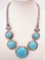 Turquoise necklace & earring set C