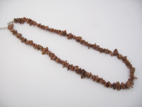 Thin Mineral Necklace Goldstone