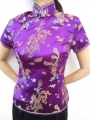 Shanghai blouse dragon/phoenix purple
