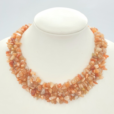 Wholesale - Wide stone necklace Carnelian
