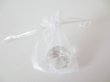 Organza gift bag White 7.5 x 10cm (100 pieces)
