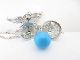 Angel Caller with turquoise chime ball II