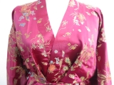 Long Kimono Dragon/Phoenix burgundy