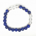 Wholesale - 8mm bracelet Lapis Lazuli with Diamond and gift box
