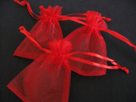 Organza Gift Bag 10 x 15cm red