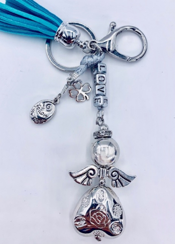 Wholesale Keychain - Love Angel keychain turquoise